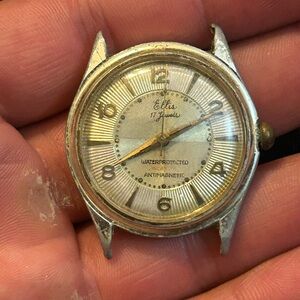 Vintage Ellis 17 Jewels Watch **Parts Or Repairs**